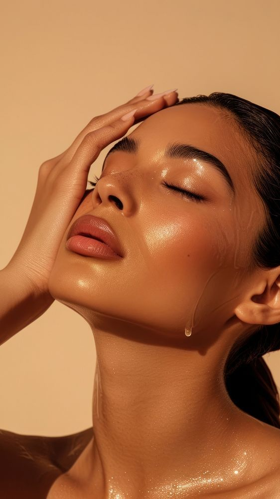 download premium image of woman applying facial serum drops adult skin perfection by pinn about serum, beige minimalist wallpaper skincare, skin, woman body care, and skin care 17570881